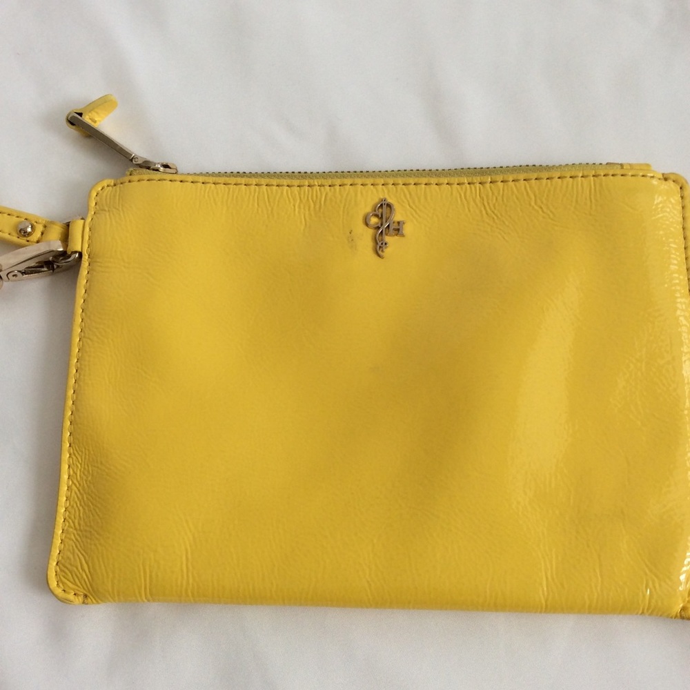 Cole Haan yellow wristlet